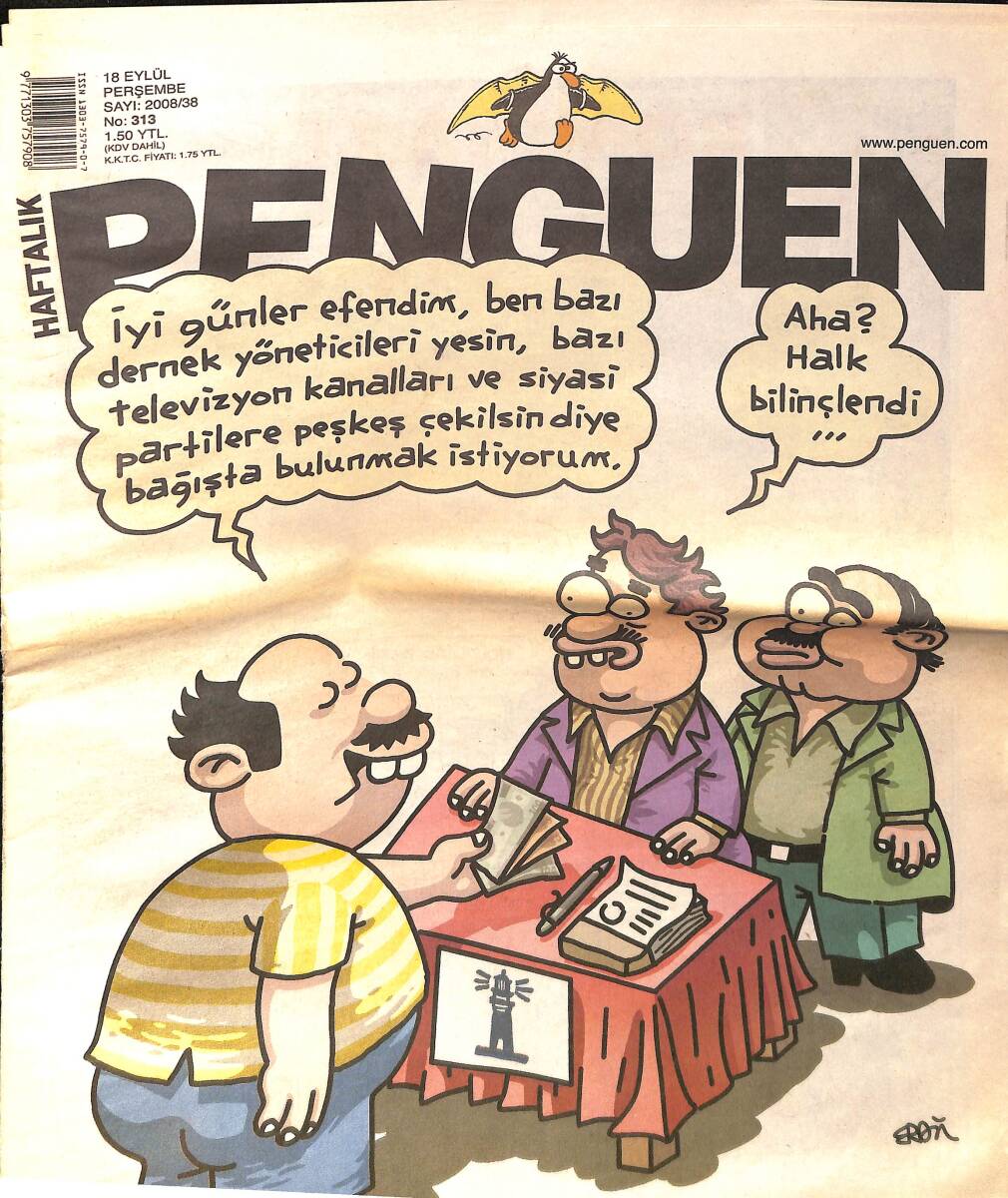 Penguen Mizah Dergisi 18 Eylül 2008 No: 313 NDR98535 - 1
