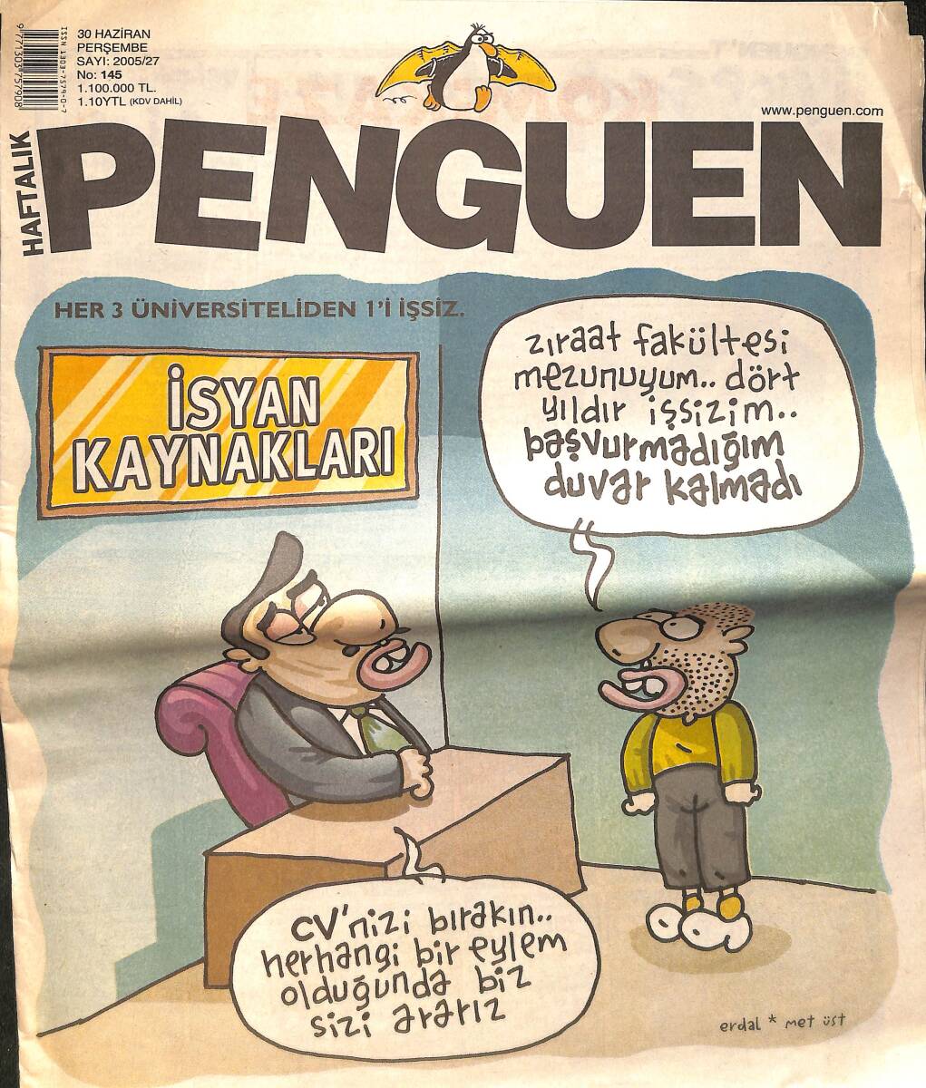 Penguen Mizah Dergisi 30 Haziran 2005 Sayı: 145 NDR98644 - 1