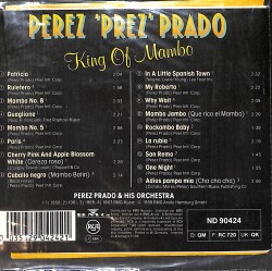 Perez 'Prez' Prado & His Orchestra ‎– King Of MamboCD (İkinci El) CD5744 - 2