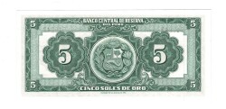 Peru 5 Soles 1960 - ÇİL YKP8996 - 2