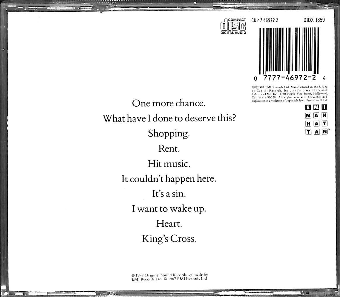 Pet Shop Boys - Actually CD (İkinci El) CD4290 - 2