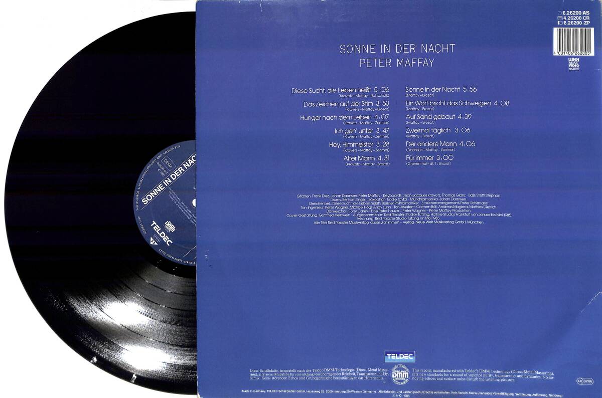 Peter Maffay - Sonne In Der Nacht (Almanya Baskı) LP PLAK (10/8.5) PLK25983 - 2