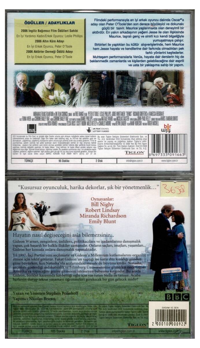 Peter OToole Venüs Babam ve Ben - 2 Adet VCD Film VCD1287 - 2