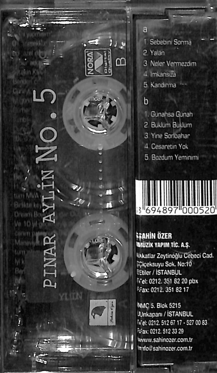 Pınar Aylin - No.5 Kaset (İkinci El) KST28338 - 2