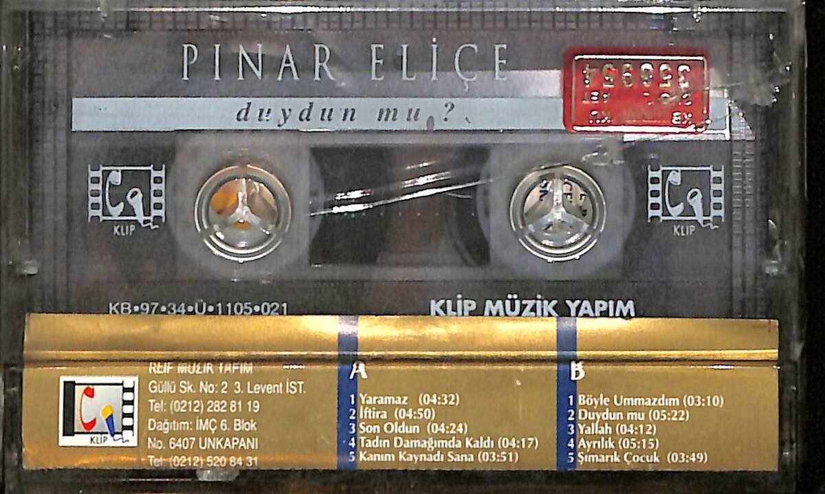 Pınar Eliçe - Duydun Mu Kaset (Kırmızı Bandrol-İkinci El) KST26989 - 2