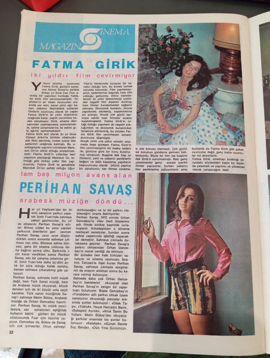 Pirelli Aylık Mecmua Sayı 189 - Haziran 1980 - Ajda Pekkan - Erol Taş - Müjdat Gezen - Fatma Girik - Perihan Savaş - Hülya Koçyiğit - Bahar Erdeniz NDR88042 - 2
