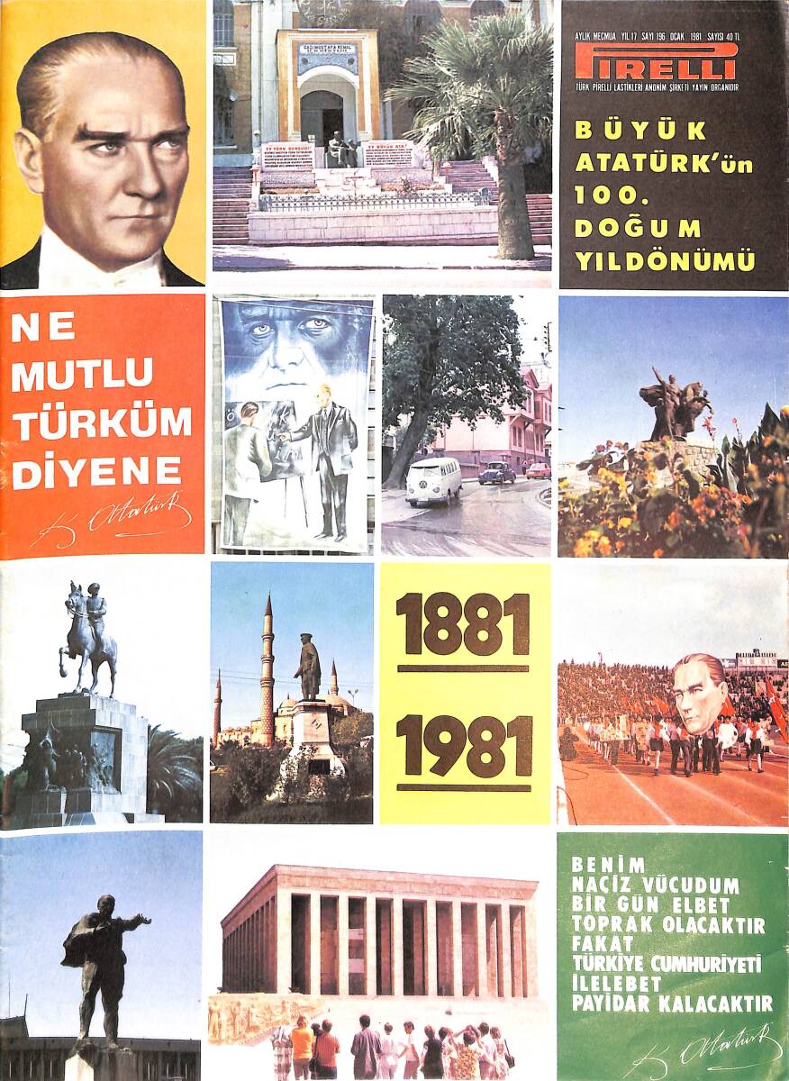 Pirelli Aylık Mecmua Sayı 196 - Ocak 1981 - Gülistan Okan - Meral Zeren - Fred Astaıre - Stefano Madıa NDR88056 - 1