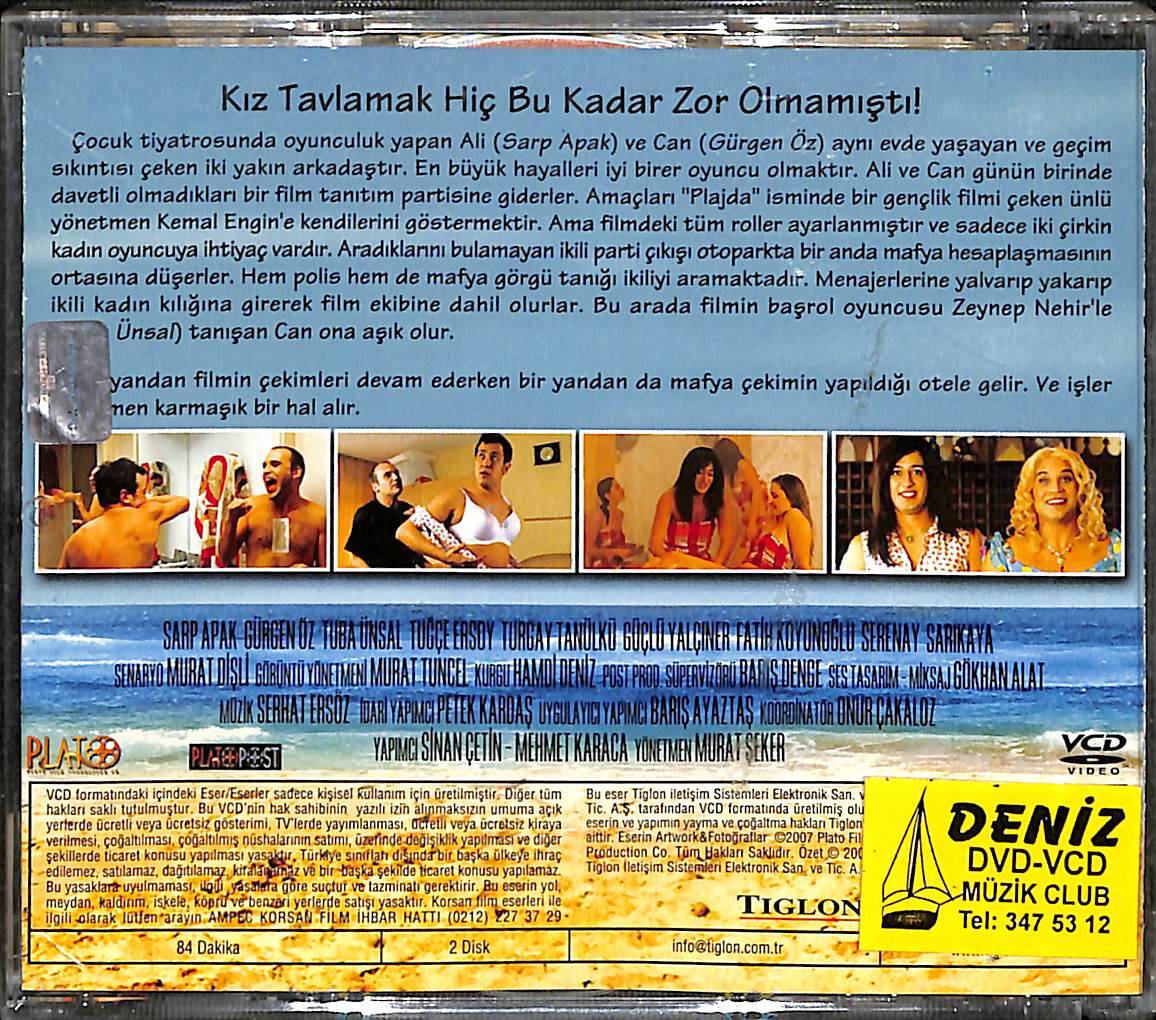 Plajda Orjinal VCD Film ' Gürgenöz, Sarp Apak, Tuba Ünsal ' VCD28094 - 2