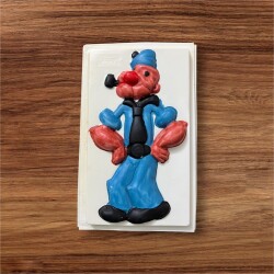 Plastik Oyuncak Temel Reis Popeye Karekteri Figürü Oyuncak Alçı Kalıbı KLP130 - 3
