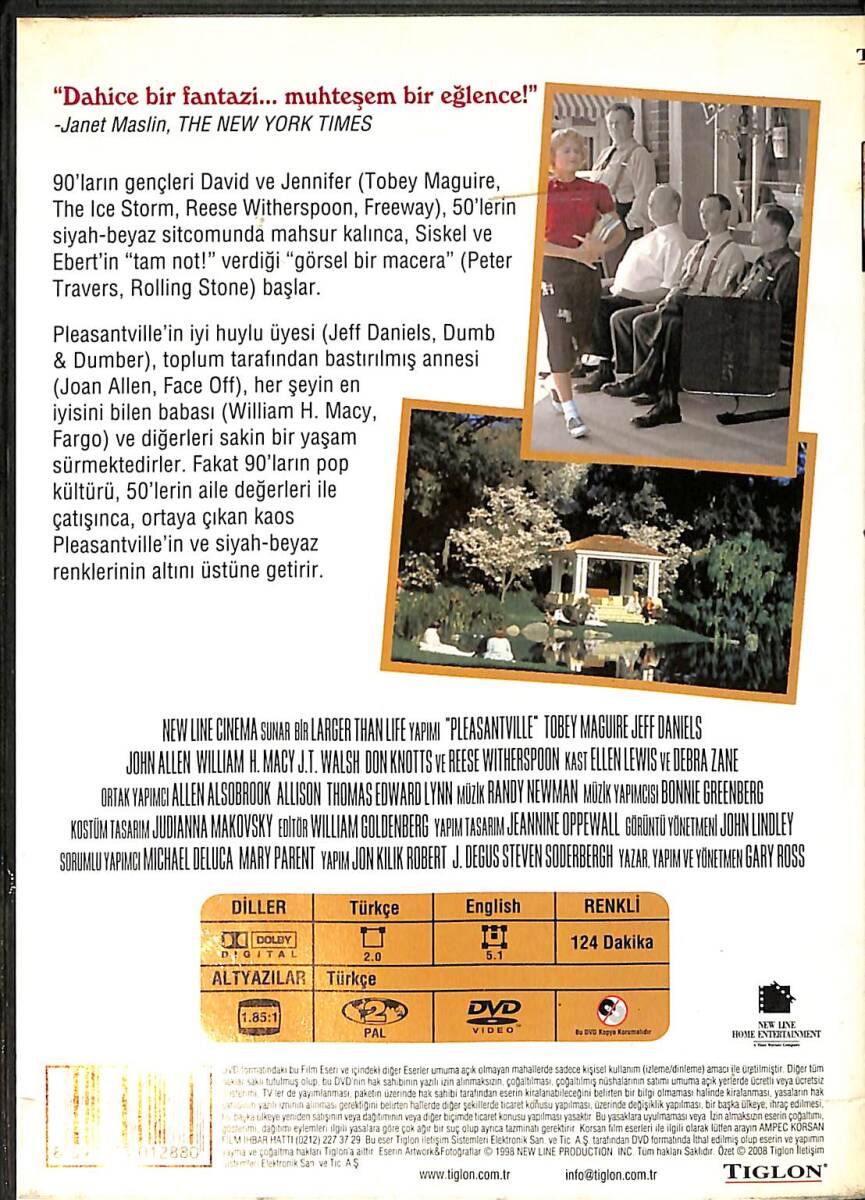 Pleasantville DVD Film (İkinci El) DVD2656 - 2
