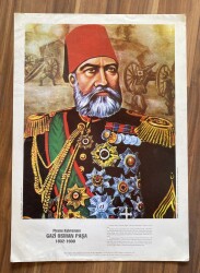 PLEVNE KAHRAMANI GAZİ OSMAN PAŞA BÜYÜK BOY KARTPOSTAL (35X50 cm) KRT17555 - Gökçekoleksiyon