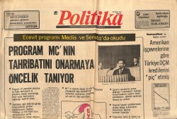 Politika Gazetesi 29 Haziran 1977 - Demirel Türkiye'nin 4 Gün Sonra Çankaya Hükümetinden Kurtulacağını İddia Etti GZ160315 - Gökçekoleksiyon