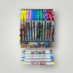 PonyPen 1990s Mekanik (ÇIT - ÇIT) Kurşun Kalem.6 Farklı Renk Lot. AOB4878 - Gökçekoleksiyon