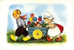 Pop Art Çocuk Ve Köpek Temalı Kartpostal KRT19127 - Gökçekoleksiyon