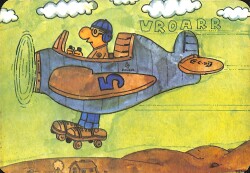 Pop Art Jumbo Jet Kartpostal (Küçük Boy) KRT23442 - Gökçekoleksiyon