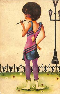Pop Art Kadın Temalı Kartpostal KRT19107 - 1