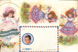 Pop Art Kız Temalı Mektup Kâğıdı KRT19379 - Gökçekoleksiyon