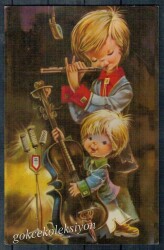 Pop Art Mızıkacılar Kartpostal KRT3874 - Gökçekoleksiyon