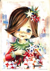 Pop Art Sevimli Kız Temalı Büyük Boy Kartpostal KRT18874 - Gökçekoleksiyon