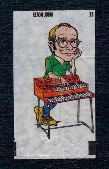 POPTİP KENT 1986 Sakız Kağıdı - Elton John No 33 # SKZ2025 - 1