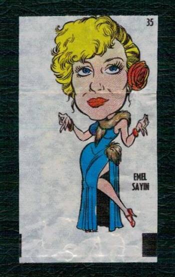 POPTİP KENT 1986 Sakız Kağıdı - Emel Sayın No 35 # SKZ2027 - 1