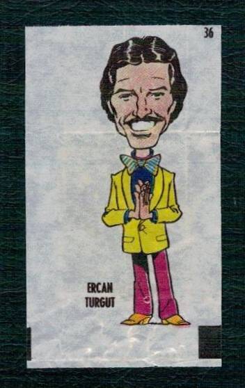 POPTİP KENT 1986 Sakız Kağıdı - Ercan Turgut No 36 # SKZ2028 - 3