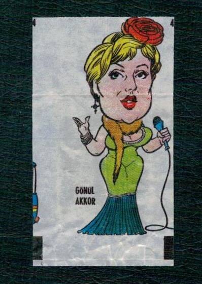 POPTİP KENT 1986 Sakız Kağıdı -Gönül Akkor No 44 #SKZ2038 - 3