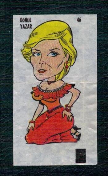 POPTİP KENT 1986 Sakız Kağıdı - Gönül Yazar. No 46 #SKZ2057 - 1