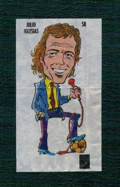 POPTİP KENT 1986 Sakız Kağıdı - JULIO IGLESIAS .No 58 #SKZ2065 - 1