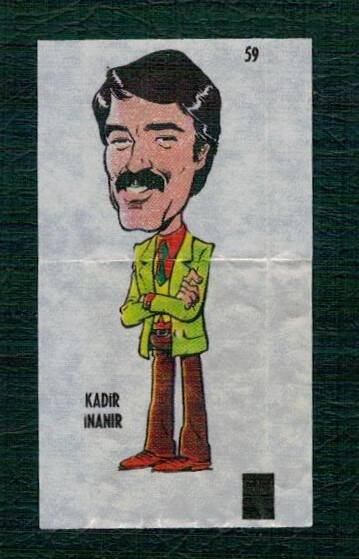 POPTİP KENT 1986 Sakız Kağıdı - Kadir İnanır.No 59 #SKZ2060 - 3