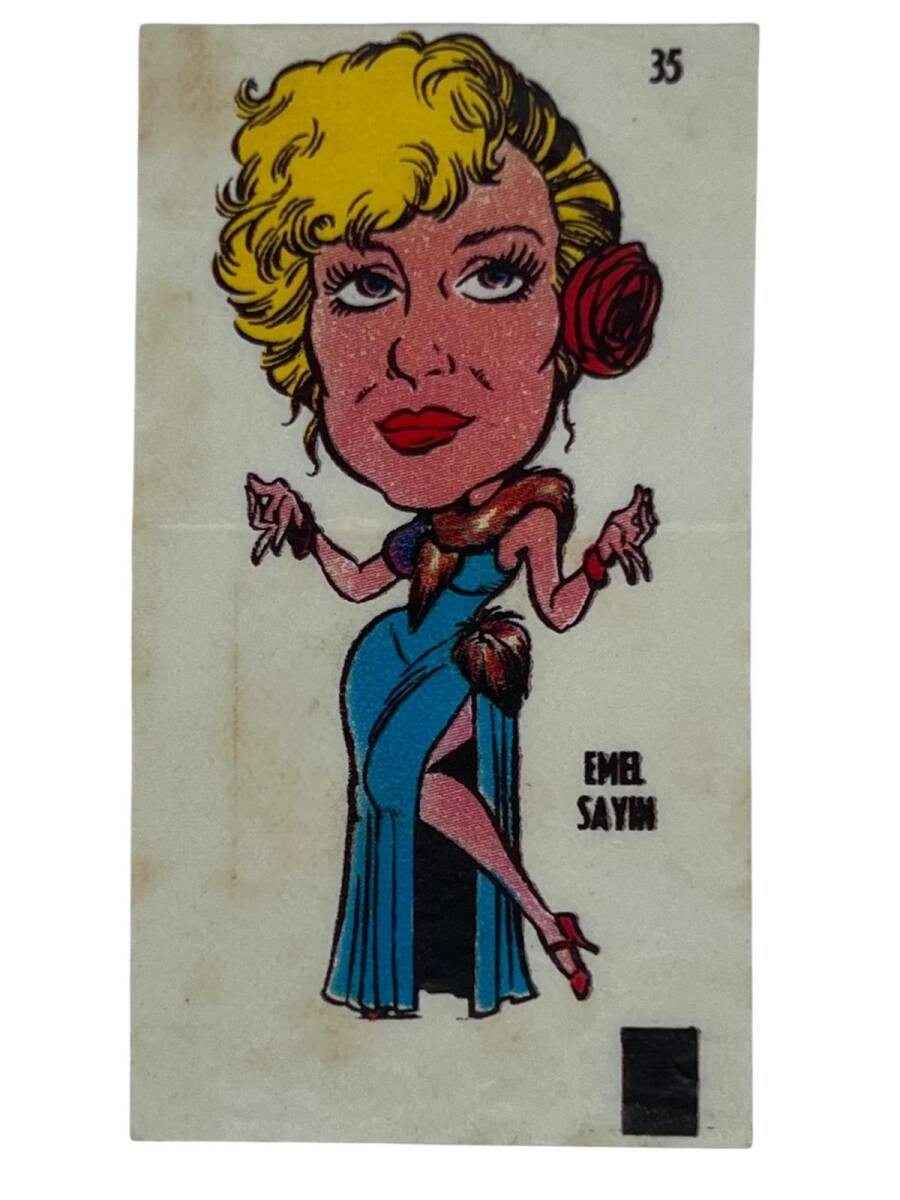 POPTİP -KENT Ünlüler Serisi EMEL SAYYIN Sticker No 35 -1980 Ler # SKZ1669 - 1