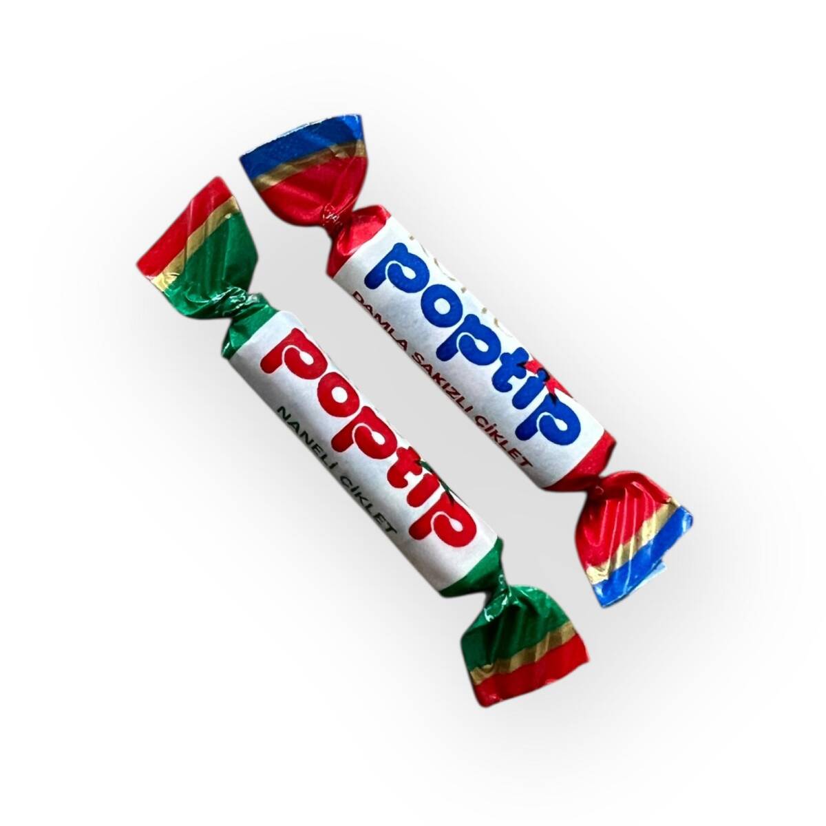 POPTİP (KENT ) Yeşil-Beyaz Set -1980s Şekersiz Sakız. # SKZ2176 - 4