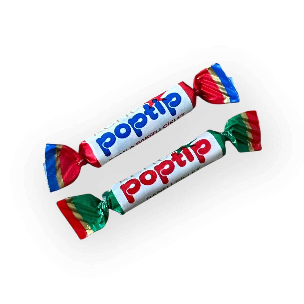 POPTİP (KENT ) Yeşil-Beyaz Set -1980s Şekersiz Sakız. # SKZ2176 - 3