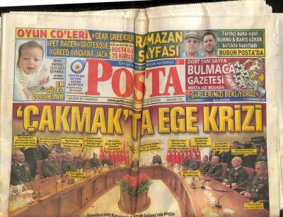 Posta Gazetesi 1 Ağustos 2011 - Çakmakta Ege Krizi GZ107631 - 1