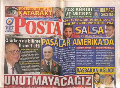 Posta Gazetesi 1 Kasım 2007 - Amerikalı Şarkıcı Britney Spears,Eşi Kevin Federlineden Boşanmıştı GZ106504 - 1