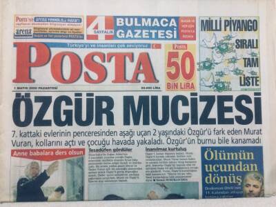 Posta Gazetesi 1 Mayıs 2000 - Seda Sayan Dördüncü Kez Gelinlik Giyecek Düğün 10 Mayısta GZ47677 - 1
