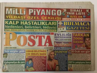 Posta Gazetesi - 1 Ocak 2006 - Acılar Unutuldu Yılbaşı Coşturdu GZ25468 - 1