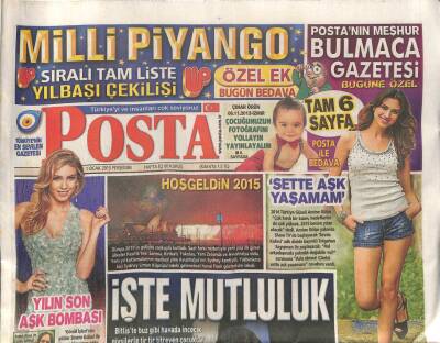 Posta Gazetesi 1 Ocak 2015 - Davutoğlundan TÜSİADa Boykot GZ98265 - 1