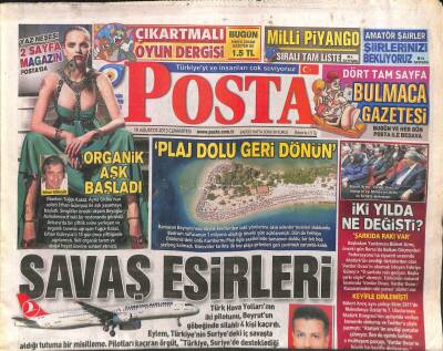 Posta Gazetesi 10 Ağustos 2013 - Savaş Esirleri, Organik Aşk Başladı GZ107086 - 1