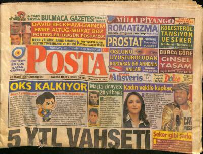 Posta Gazetesi 10 Mart 2007 - Seda Sayan İle Nihat Doğan 07.07.07de Evleniyor - Batıdan Doğuya Çağ Dışı Bir Ceza GZ125798 - 1