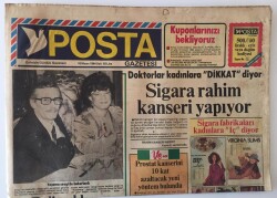 Posta Gazetesi 10 Nisan 1984 - Milli Futbol Takımının Başındaki Coşkun Özarının Eşi Günseli Hanım GZ13831 - 2