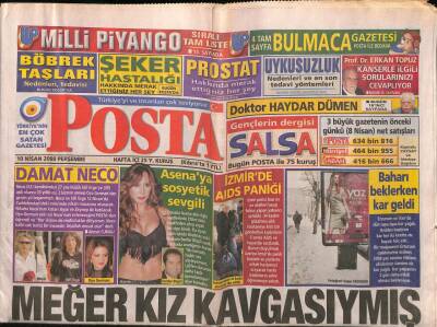 Posta Gazetesi 10 Nisan 2008 - Asenaya Sosyetik Sevgili GZ82657 - 1