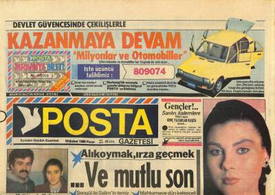 Posta Gazetesi 10 Şubat 1985 - Film Ve Ses Yıldızı Ahu Tuğba Yine Dul Kaldı GZ113854 - 1