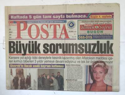 Posta Gazetesi 11 Şubat 1997 - Sibel , Tarkana Göz Dikti GZ8122 - 1