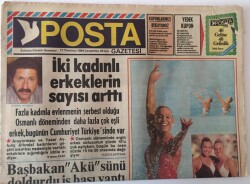 Posta Gazetesi 11 Temmuz 1984 - İki Kadınlı Erkeklerin Sayısı Arttı GZ13770 - 1