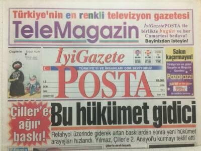 Posta Gazetesi 12 Ekim 1996 - Bu Hükümet Gidici GZ35759 - 1