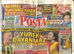 Posta Gazetesi 12 Mayıs 2012 - Türkiye Tarihinde Böyle Maç Görülmedi GZ101332 - 1