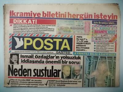 Posta Gazetesi 12 Ocak 1985 Alev Sayına 1985 Yılı Uğurlu Geldi -GZ14912 - 1