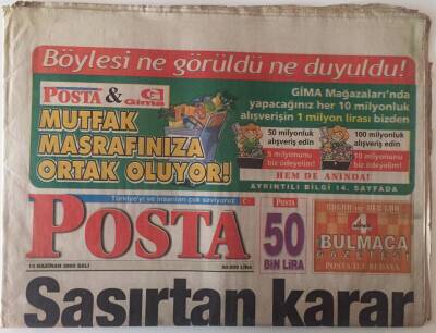 Posta Gazetesi 13 Haziran 2000 - Levent Kırca - Oya Başar Ayrılığını Halk Yorumladı GZ26281 - 1