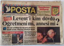 Posta Gazetesi 13 Nisan 1984 - Milli Takım Kaptanı Fatih Terimin Evdeki Topu 20 Günlük Kızı GZ13829 - 1